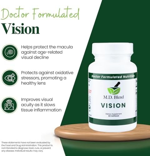 Vision - Expert Formulated - Natural Robust Blend for Eye Wellness - with Lutein, Zeaxanthin, Astaxanthin, Zinc, Thiamine, Vitamins A & C - 30 Capsules(3 Pack)