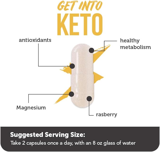 Vitamin Bounty Premium Raspberry Ketones Supplement - Keto Pills for Weight Loss - Promotes Ketosis & Metabolism Support - Keto Diet Aid - Energy Boost for Women & Men - 60 Capsules