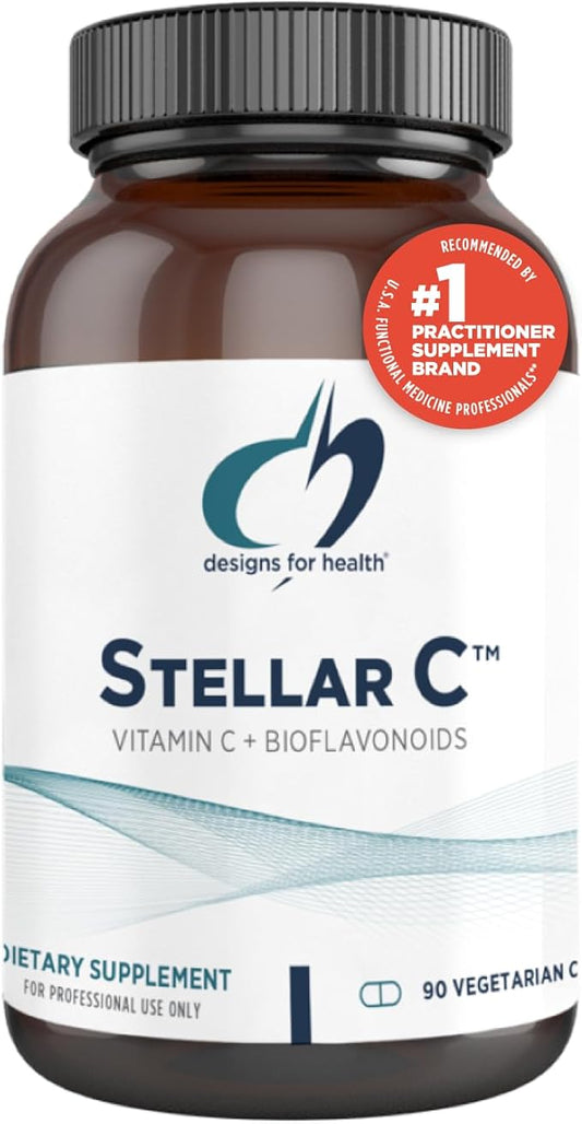 Designs for Health Stellar Vitamin C + Quercetin Supplements - Citrus Bioflavonoids + Quercetin with Vitamin C and Zinc for Enhanced Immune Support and Optimal Absorption (90 Capsules)