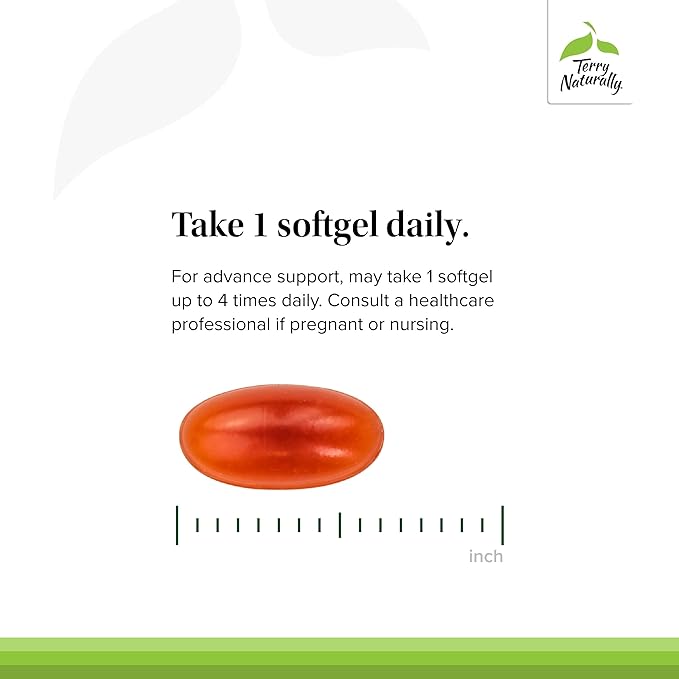 Terry Naturally Omega-7 Dry Eye Relief - Eye Health Supplement with Sea Buckthorn Oil - Dietary Supplement to Aid Dry Eye Relief - 60 Softgels