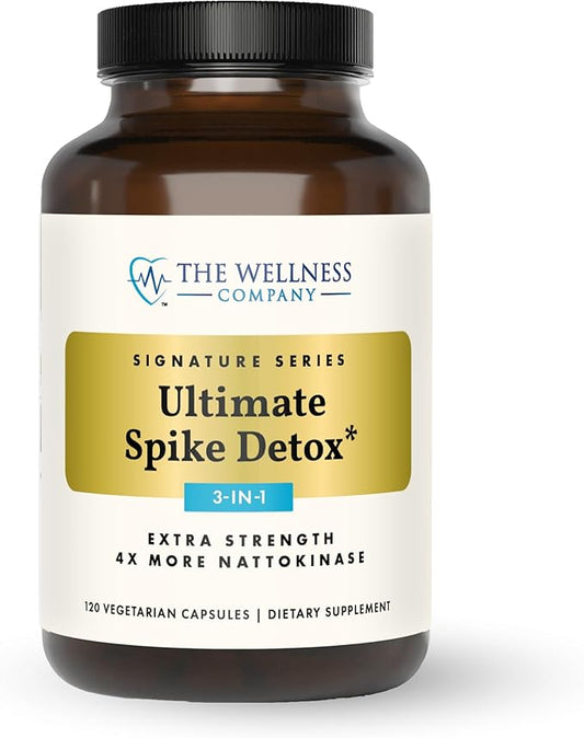 The Wellness Company Ultimate Spike Detox – Dr. McCullough Designed - 3-in-1 Nattokinase, Turmeric, & Bromelain Extra Strength