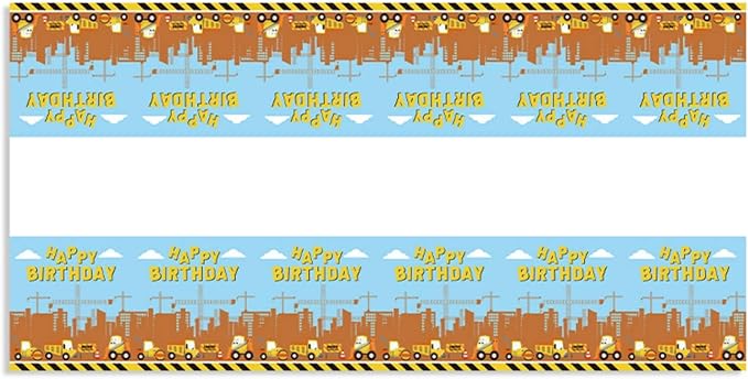 Construction Vehicle Paper Plates Set,162 Pcs Paper Plates Napkins Cups Tablecloth Knives Fork Spoon Papers Banner and Straws for Party Supplies Serves 20 Guests (Boys)