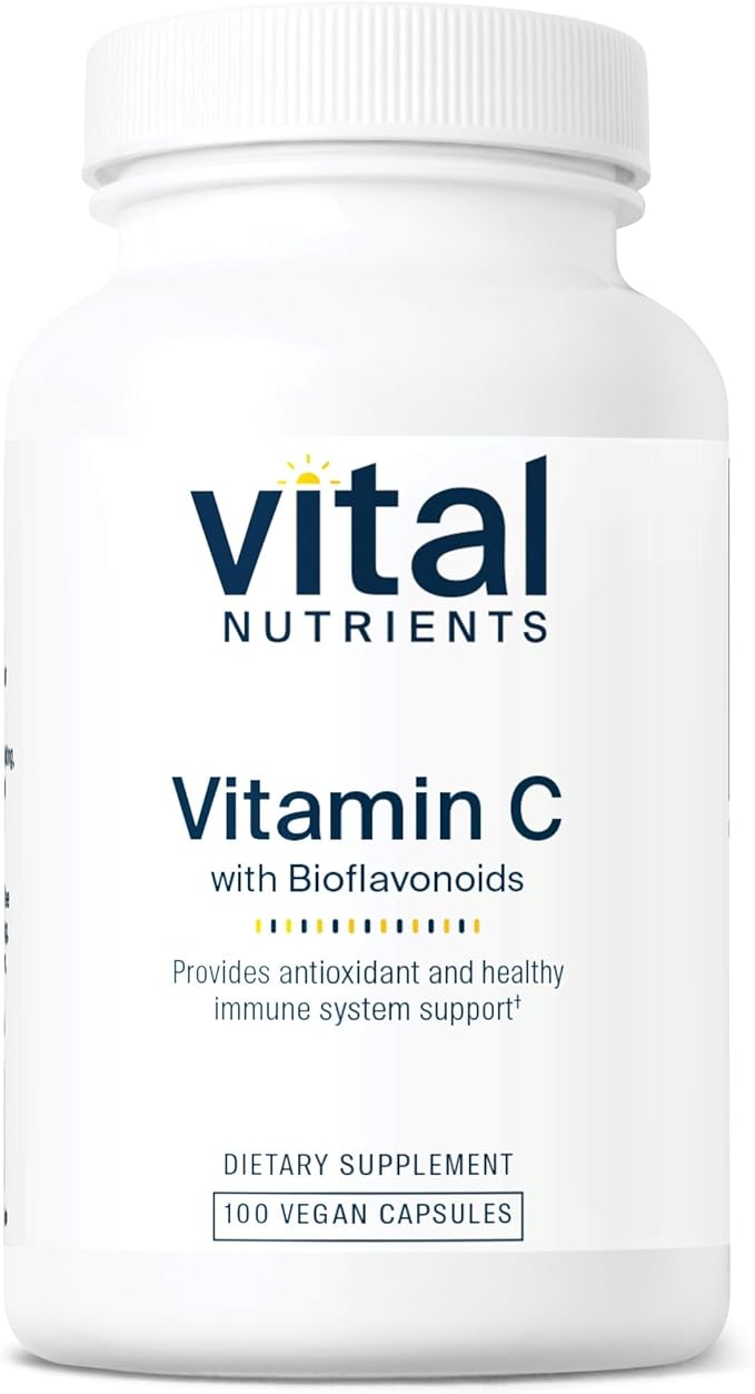 Vital Nutrients Vitamin C with Bioflavonoids | Vegan Supplement for Immune Support* | 1000mg Vitamin C and 500mg Citrus Bioflavonoid | Gluten, Dairy and Soy Free | Non-GMO | 100 Capsules