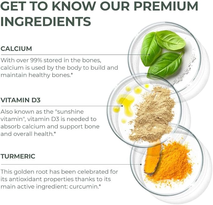 Primal Harvest Calcium Carbonate Bone Health Complex for Men and Women with Calcium, Magnesium, Zinc, Manganese, Potassium, and L-Carnitine