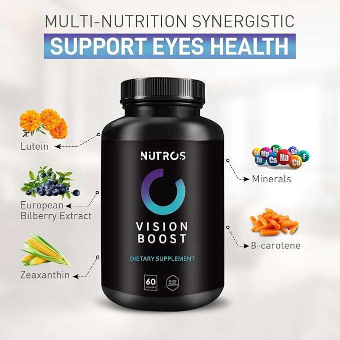 Vision Boost | Vitamin Eye Supplement with Lutein & Zeaxanthin | Advanced Formula for Eye Wellness - 60 Vegan Capsules