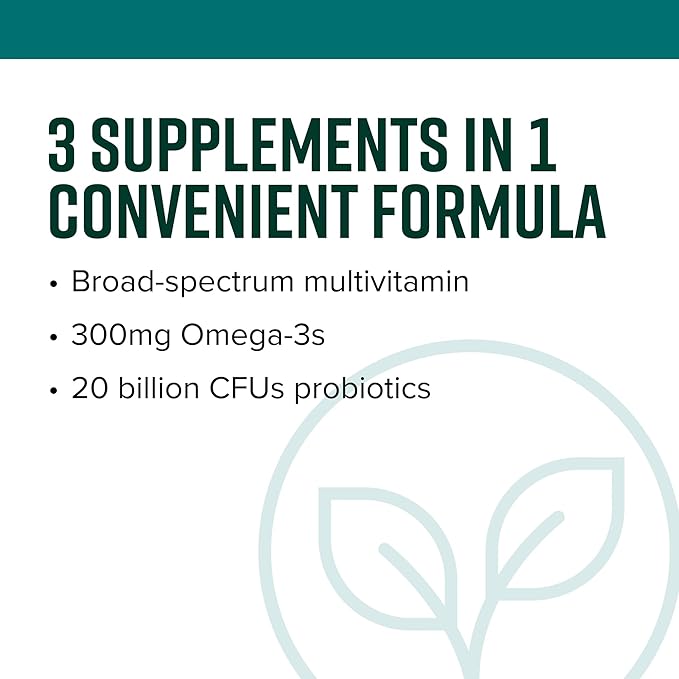 Vibrant Health, Trilogy, Probiotic Multivitamin with an Essential Blend of Omega-3, Vitamin A, B12, C, D3, E, Selenium, Magnesium & Zinc, 30 Servings