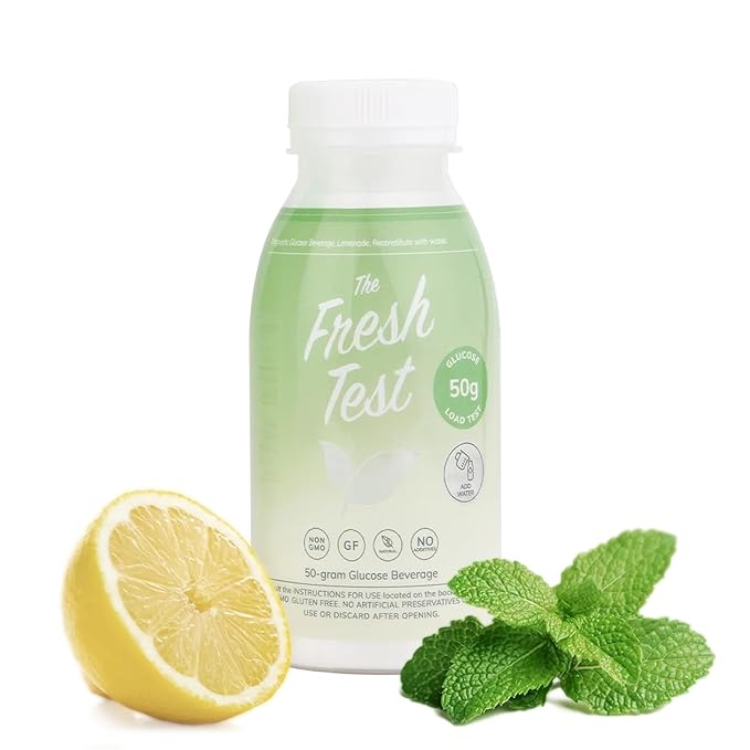 The Fresh Test, 50-gram Bottled Powder Drink Mix | Additive-Free, Non-GMO, Organic Ingredients | Mint Lemonade