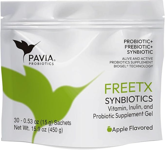 Pavia | Probiotics for Digestive Health | Fresh probiotics for Women, Men & Kids | Gel | Flavor Variatoins (30 Sachets, FREETX)