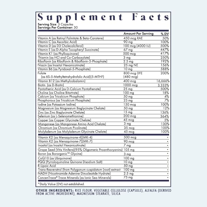 Womens Multivitamin, Hormone & Reproductive Health Support with CoQ10, Magnesium, PQQ & Antioxidants, 30 Servings