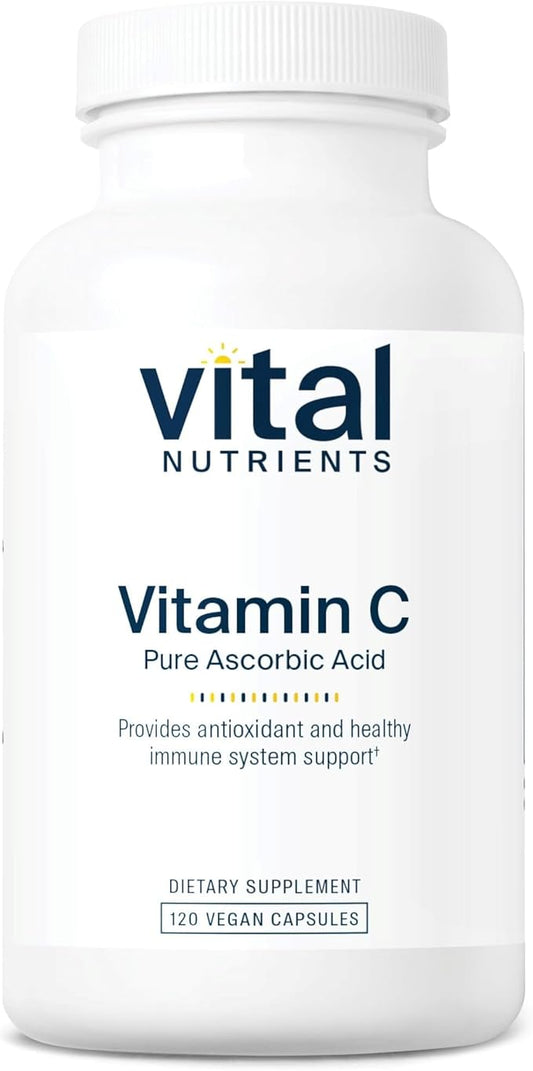 Vital Nutrients Vitamin C 1000mg (100% Pure Ascorbic Acid) | Vegan Antioxidant Supplement for Immune Support and Iron Absorption* | Gluten, Dairy and Soy Free | Non-GMO | 120 Capsules