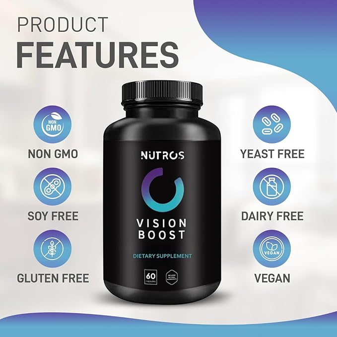 Vision Boost | Vitamin Eye Supplement with Lutein & Zeaxanthin | Advanced Formula for Eye Wellness - 60 Vegan Capsules