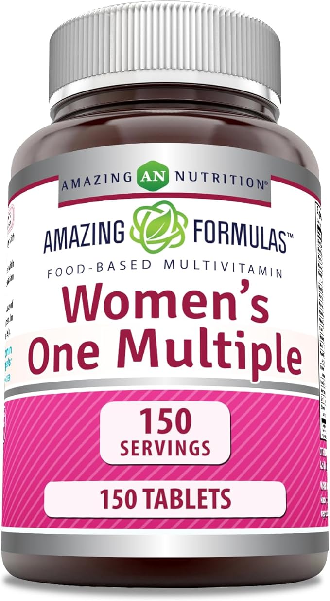 Amazing Formulas Women's One Multivitamin Supplement | Food Based | 150 Tablets | Perfect Blend of Vitamins, Minerals & Probiotics | Non-GMO | Gluten-Free | Made in USA