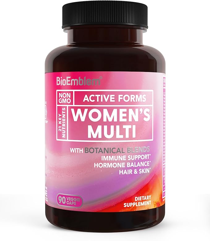 BioEmblem Women's Triple Magnesium Complex and Multivitamin fro Cardiovascular Health and Nutritional Needs