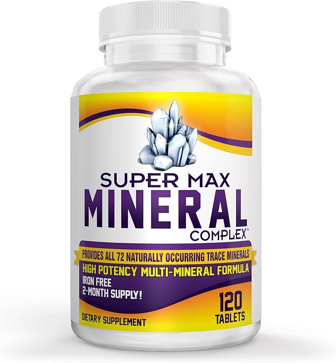 2-Month Multimineral Supplement (Iron Free) Natural Multiminerals | High-Potency Multi Mineral Supplements (15-in-1) Blended Minerals Formula | Mineral Complex | 60-Day Bulk Supply | 120 Tablets