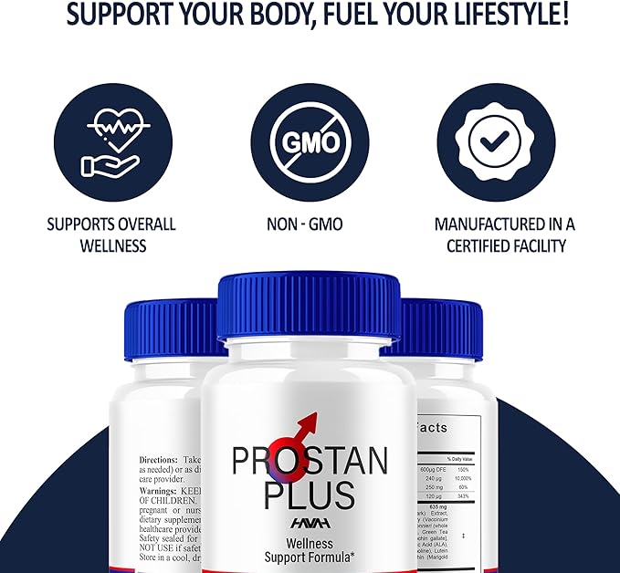 (3 Pack) Prostan Plus Advanced Prostate Support Supplement ProstanPlus Capsules, Prosta Plus Maximum Strength Advanced Health & Wellness Multivitamin Formula, Prostan Plus Support Pills (180 Capsules)