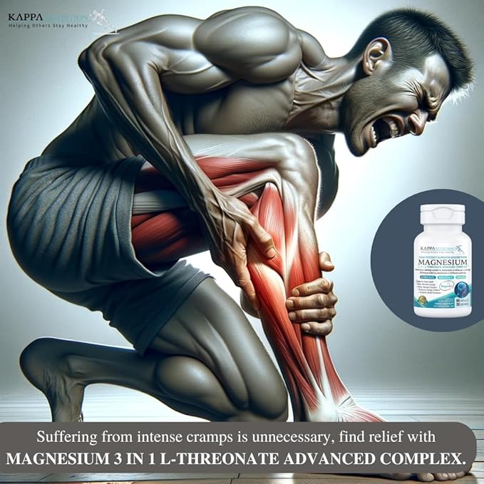 Kappa Nutrition Magbrain™ Magnesium L-Threonate Plant-Based, 420mg Elemental Magnesium (3 Capsules) from 2,253mg, 60 Vegan Capsules, Brain, Sleep & Muscle Support.