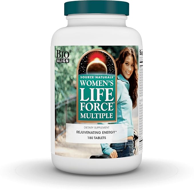 Source Naturals Women's Life Force Multiple, Daily Multivitamin & Immune Health, Rejuvenating Energy* Supplement - 180 Tablets