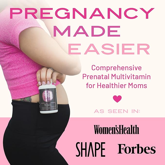 VITA-PCOS Prenatal Vitamins for Women – Multivitamins with Folic Acid, Iron, Choline & More – Essential Nutrients for Preconception, Pregnancy, and Baby’s Development – 90 Capsules, 1 Month Supply