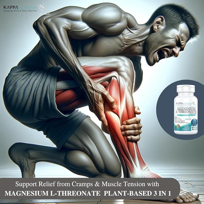 Kappa Nutrition Magbrain™ Magnesium L-Threonate Plant-Based, 420mg Elemental Magnesium (3 Capsules) from 2,253mg, 120 Vegan Capsules, Brain, Sleep & Muscle Support.