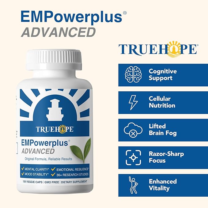 Truehope EMPowerplus Advanced Multivitamin for Women and Men - Broad-Spectrum Essential Multivitamin and Chelated Minerals to Support Cognitive Functions - Original Formulation - 120 Capsules