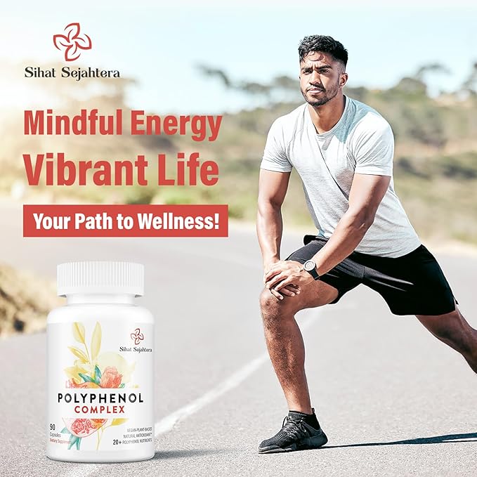 67,500 MG Polyphenols Supplement - Powerful Antioxidants & Polyphenol for Age Defense, Polyphenol Superfood, Quercetin, Resveratrol, Green Tea, Plant-Based & Energy, Immune Support, 90 Capsules