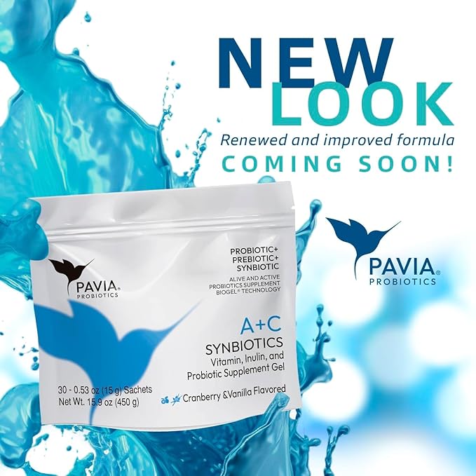 Pavia | Probiotics for Digestive Health | Fresh probiotics for Women, Men & Kids | Gel | Flavor Variatoins (30 Sachets, A+C)