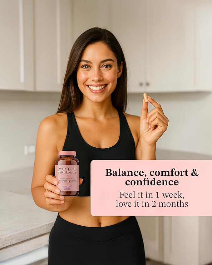 Vitamin Bounty Women's Pro-Daily Probiotic - Supports Vaginal, Digestive & pH Balance, 10 Billion CFUs, 5 Strains + Cranberry - 2 Pack of 60 Capsules