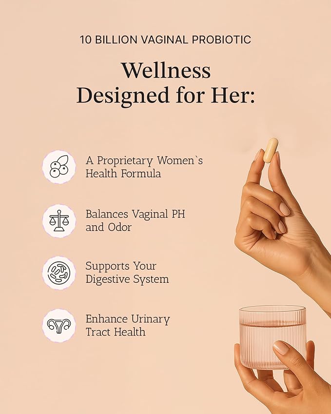 Vitamin Bounty Women's Pro-Daily Vaginal Probiotics - 10 Billion CFU, 5 Strains with Cranberry for Female Vaginal Health - Probiotics for Women pH Balance - Digestive & Urinary Support - 60 Capsules