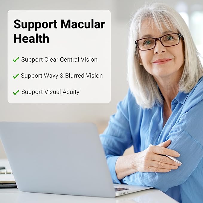 UpNourish AREDS 2+ - Advanced Eye Vitamin Supplement for Macular Health and Dry Eye - Lutein, Zeaxanthin, Saffron, Astaxanthin & DHA - Supports Eye Strain, Pressure, Night Vision - 120 softgels