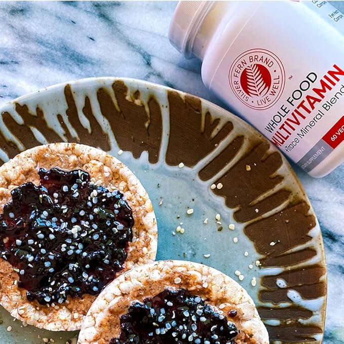 Silver Fern Whole Food Daily Multi Vitamin w/Trace Mineral Blend Supplement - 2 Bottles - 60 Vegicaps Each - 60 Day Supply - Natural, Non-GMO, Vegan, Multivitamin for Men & Women - Zero Synthetics