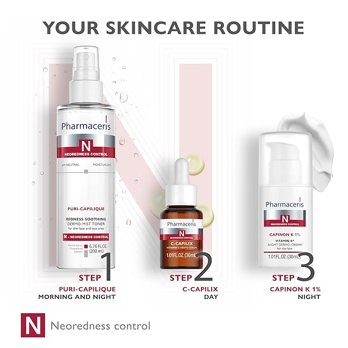 Vitamin C Revitalizing Serum - Vit C & E Concentrate, Helps Reduce Redness, Brighten & Firm, Strengthens Capillaries, Antioxidant Serum for Dull & Aging Skin, C-CAPILIX 1.01 fl oz