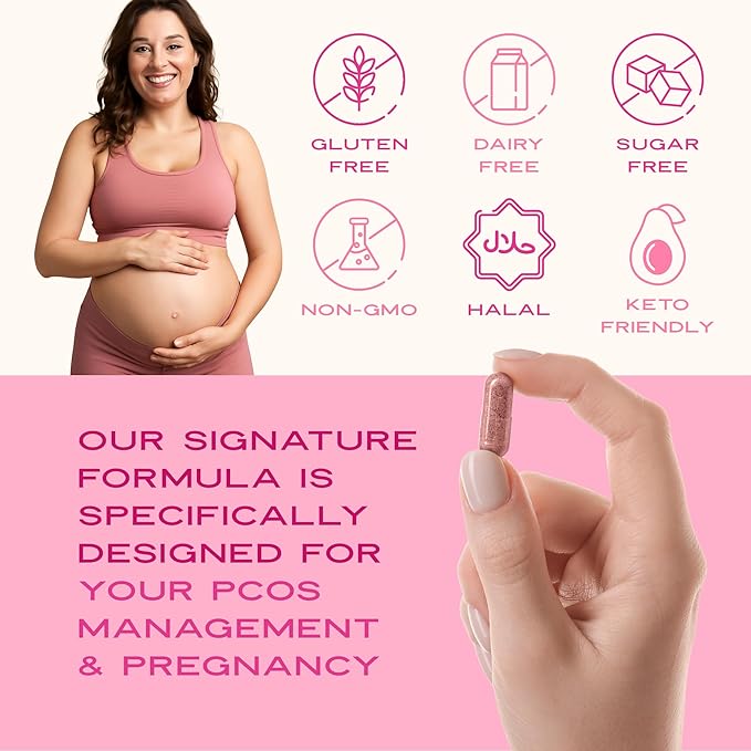 VITA-PCOS Prenatal Vitamins for Women – Multivitamins with Folic Acid, Iron, Choline & More – Essential Nutrients for Preconception, Pregnancy, and Baby’s Development – 90 Capsules, 1 Month Supply