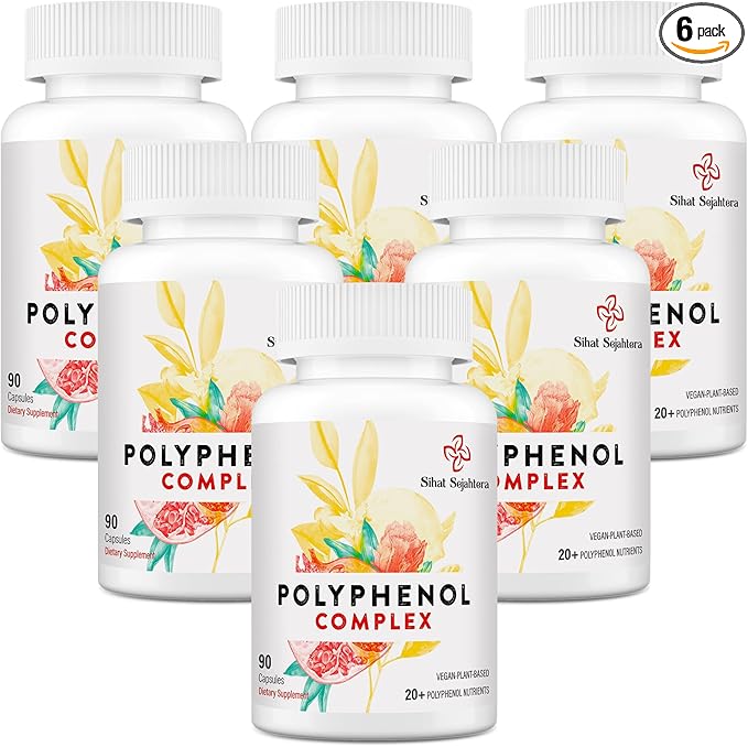 67,500 MG Polyphenols Supplement - Powerful Antioxidants & Polyphenol for Age Defense, Polyphenol Superfood, Quercetin, Resveratrol, Green Tea, Plant-Based & Energy, Immune Support, 540 Capsules