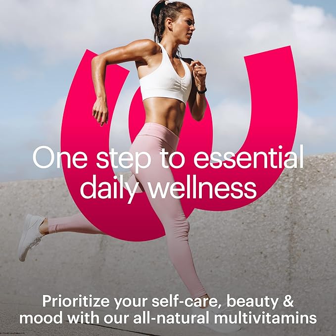 Wellthy Her Women's Daily Vegan Multivitamin for Women, Natural Ingredients for Healthy Hair, Skin, & Nails with Essential Micronutrients (30 Day)