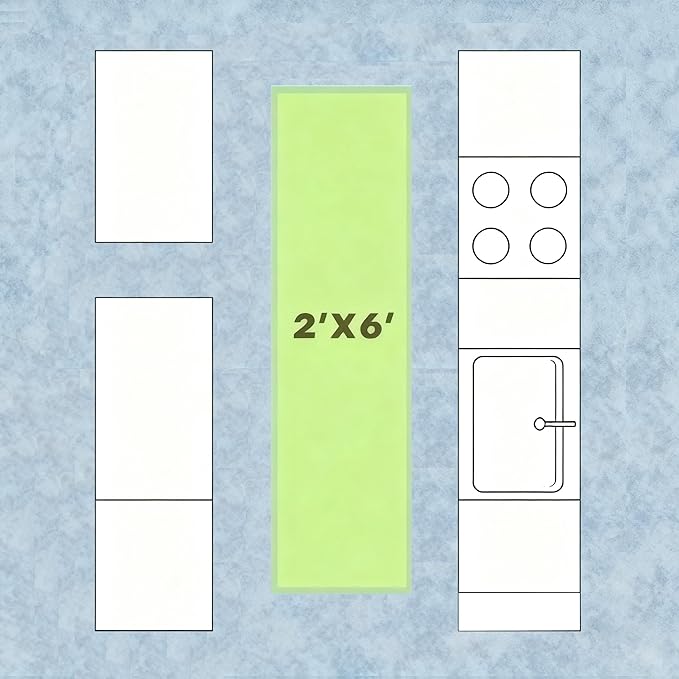 Runner Rug 2x6 Kitchen Runners Non Skid Washable ft Washable Green Hallway Rug