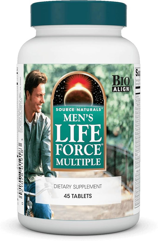 Source Naturals Men's Life Force Multiple Daily Multivitamin & Immune Health Supplement - 13 Essential Vitamins, Nutrients & Minerals* - 45 Tablets