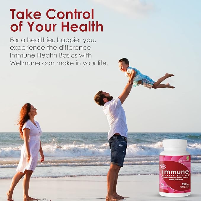 Ultra Strength Immunity - Clinically Proven Immune Support - Wellmune Highly Purified Beta Glucan - Gluten-Free, Non-allergenic, Non-GMO and Vegan Capsules - 30 Capsules, 250 mg
