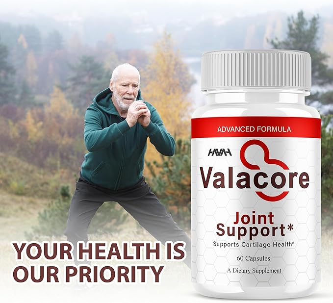 Valacore Maximum Strength Joint Support Capsules, Vala Core Daily Advanced Mobility Multivitamin Health Support Supplement, Valacore Premium Joint Support Natural Formula Pills (60 Capsules)