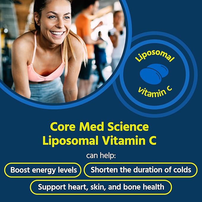 Liposomal Vitamin C 1000mg by Core Med Science, 270 Softgels - Non-GMO Natural Liposomal Vitamin C Supplement That Promotes Healthy Skin - Immune System Booster for Adults, Supports Collagen Formation
