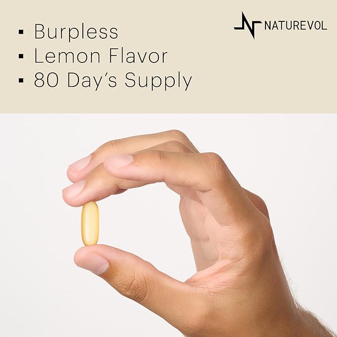 Triple Strength Omega 3 Fish Oil 4200mg - Lemon Flavored | EPA & DHA Fatty Acids | 1200mg EPA + 900mg DHA | Deep Sea Fish | Burpless Fish Oil Supplement - 240 Softgels