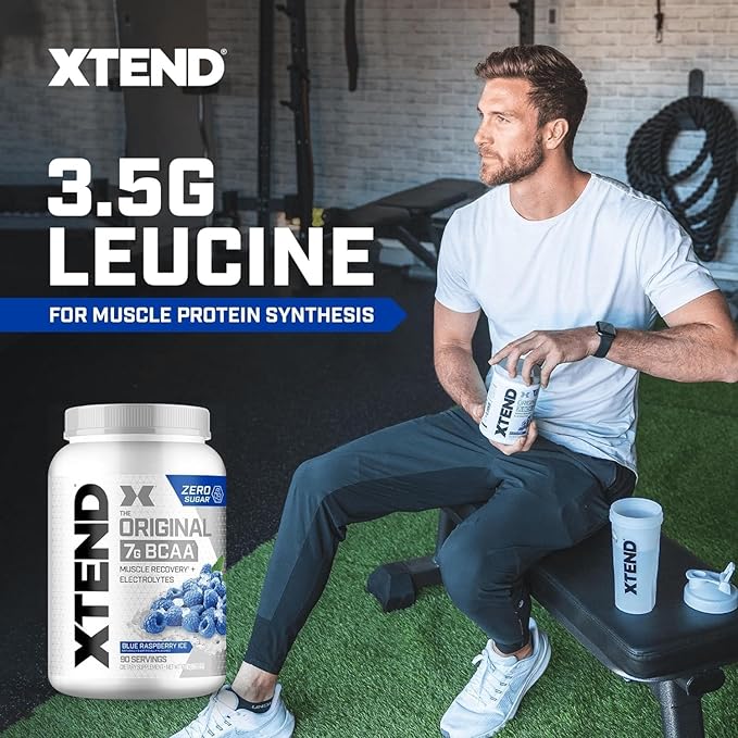 Xtend XTEND Original BCAA Powder 7g BCAA and 2.5g L-Glutamine, Sugar Free Post Workout Muscle Recovery Drink with Amino Acids for Men & Women, 90 Servings