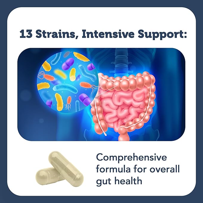 Vitamin Bounty Pro-50 Probiotic 50 Billion CFU - 13 Strain Supplement for Men & Women + Prebiotics - Digestive Health & Gut Support - Lactobacillus & Bifidobacterium - Delayed Release Capsules, 2 Pack