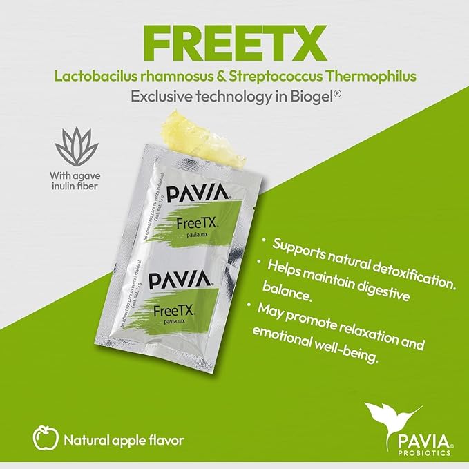 Pavia | Probiotics for Digestive Health | Fresh probiotics for Women, Men & Kids | Gel | Flavor Variatoins (30 Sachets, FREETX)