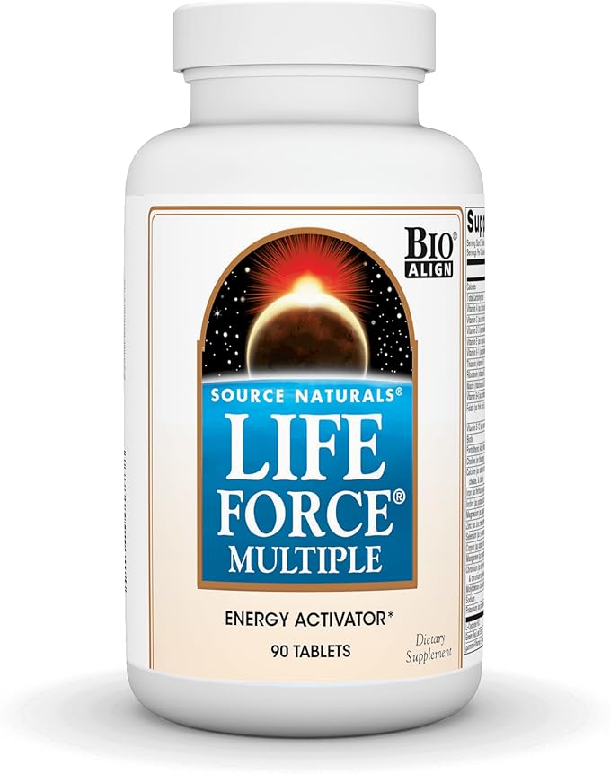 Source Naturals Life Force Multiple Daily Multivitamin High Potency Essential Vitamins, Minerals, Antioxidants & Nutrients - Energy & Immune Boost - 90 Tablets