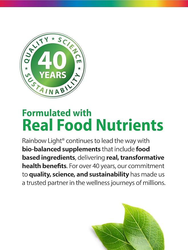 Rainbow Light Counter Attack Immune Support, Dietary Supplement Provides Immune Support, With Vitamin C, Zinc and 3 Targeted Herbal Blends, Vegan and Gluten Free, 90 Count