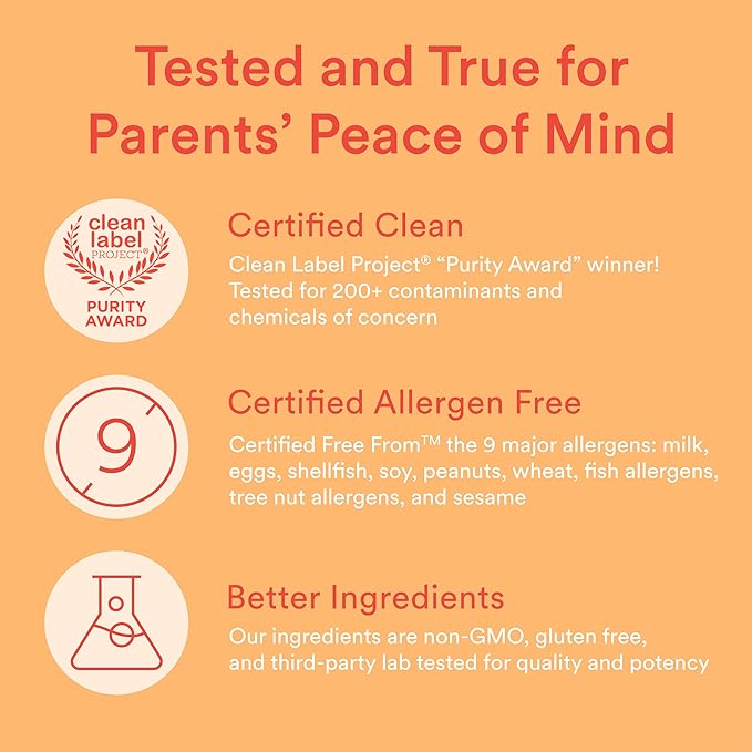 SmartyPants Kids Multivitamin Gummies, Sugar Free: Omega 3 (ALA), Vitamin D3, C, Vitamin B12, B6, A, K & Zinc for Immune Support, Biotin, Erythritol Free, Strawberry Banana, 44 Count (22 Day Supply)