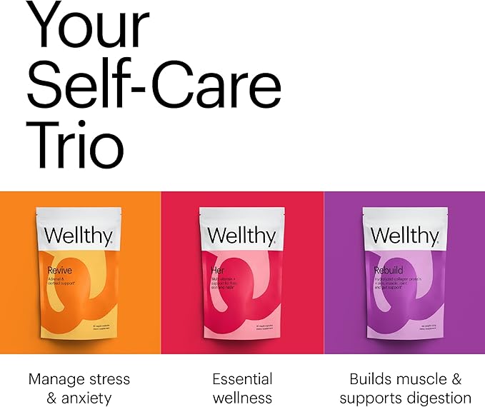 Wellthy Her Women's Daily Vegan Multivitamin for Women, Natural Ingredients for Healthy Hair, Skin, & Nails with Essential Micronutrients (30 Day)