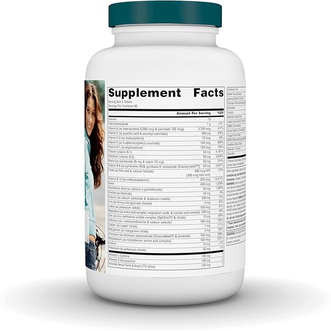 Source Naturals Women's Life Force Multiple, Daily Multivitamin & Immune Health, Rejuvenating Energy* Supplement - 180 Tablets