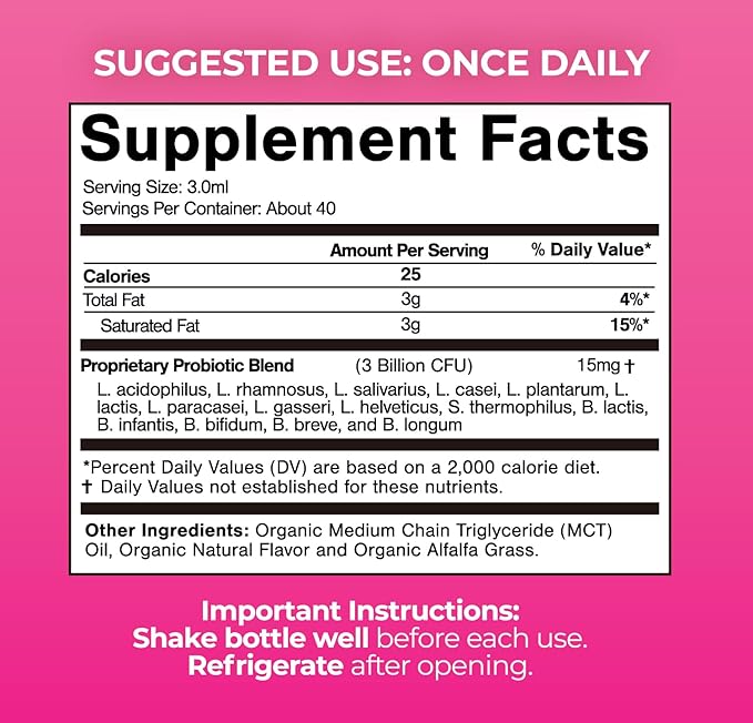 USDA Organic Liquid Probiotic for Women | PH Balance, UT, & Feminine Health | Digestive Support, Immune & Gut Health | 15 Clinically Studied Strains | 98% Absorption | Vegan, Non-GMO | 40 Servings