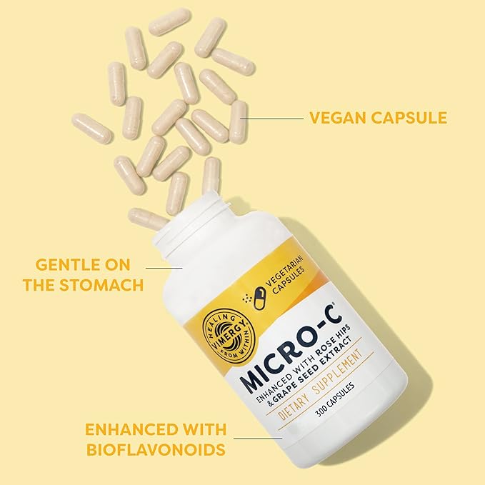 Vimergy Micro-C® Vitamin C Capsules – 500mg per Capsule, Supports Immune Health*, Promotes Collagen Production, Supports Healthy Bones*, Kosher, Vegan & Gluten-Free, Value Size 300 Capsules